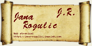 Jana Rogulić vizit kartica